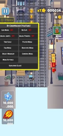 地铁跑酷内置GG悬浮修改器